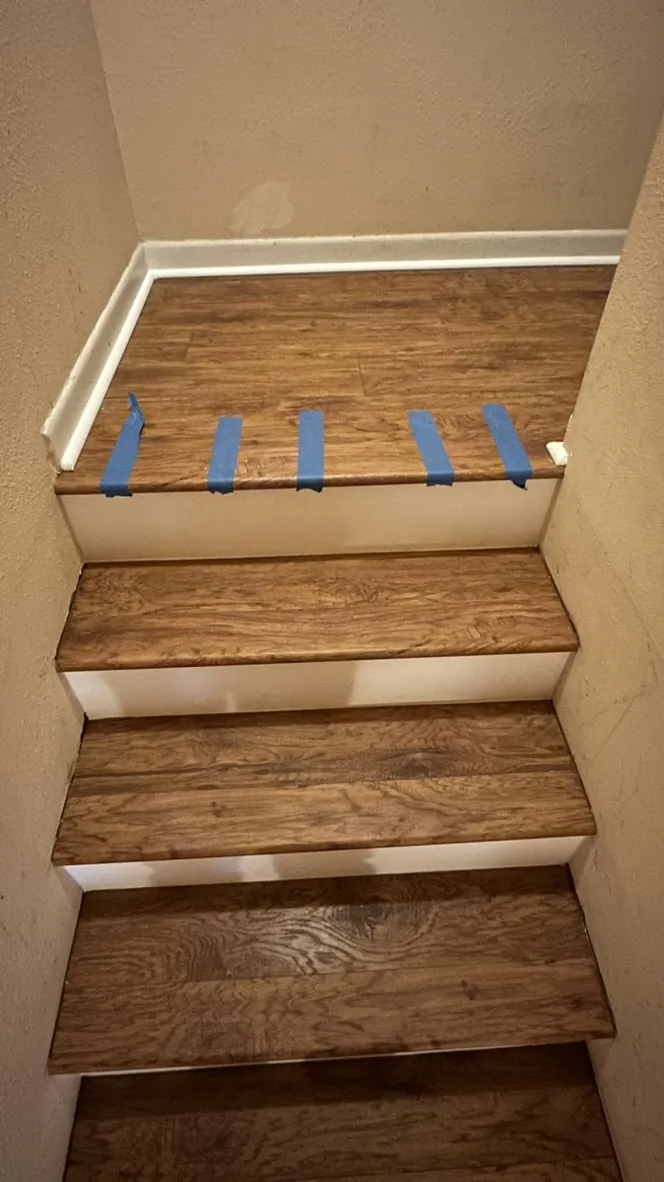 Start of a stair tread replacement